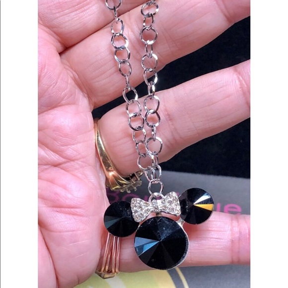 💕🐭black mouse ear charm bracelet handmade link chain style stainless steel - Picture 12 of 12